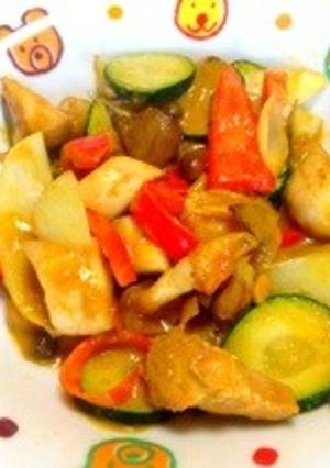 いなばのカレー缶で簡単炒めもの♫-レシピのメイン写真