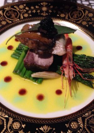 舌平目 鮑ポアレトリュフキャビアを添えて-レシピのメイン写真
