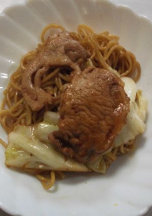 とんてきのたれ入り焼きそば-レシピのメイン写真