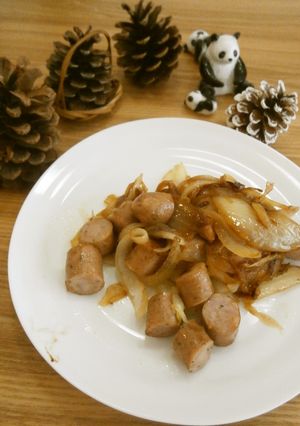 朝食に✿ウィンナーの玉ねぎ炒め-レシピのメイン写真