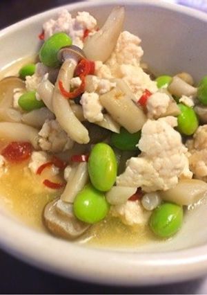 ダイエット★鶏肉とキノコのあんかけ豆腐-レシピのメイン写真