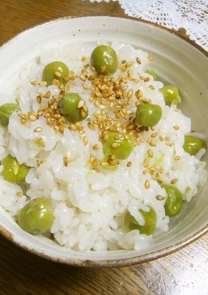 うちのグリンピースごはん-レシピのメイン写真