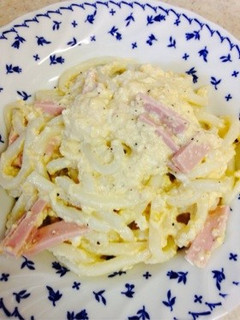 うどんでカルボナーラ-レシピのメイン写真