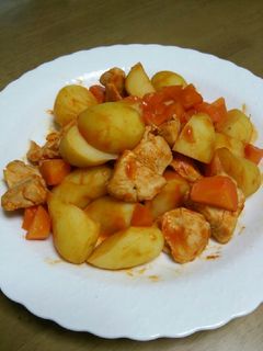 ~鶏肉とじゃが芋のケチャ煮込み~-レシピのメイン写真