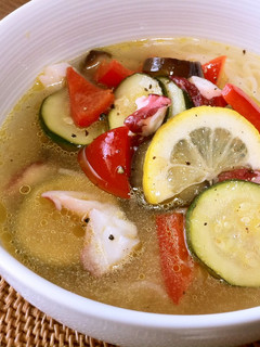 蛸&夏野菜マリネの冷麺-レシピのメイン写真
