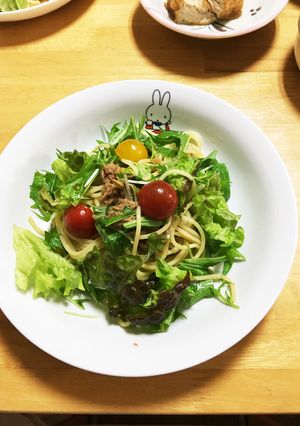 サニーレタスとトマトの冷製パスタ-レシピのメイン写真