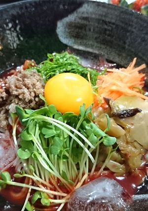 大阪鶴橋徳山ピビン麺で挽肉ザーサイ麺♪-レシピのメイン写真