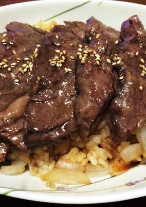 どどーん!と牛カルビ焼肉丼!-レシピのメイン写真