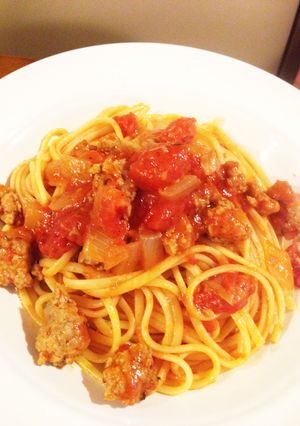食べ応えあり★ 簡単トマトラグーパスタ-レシピのメイン写真