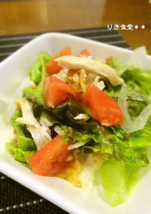 残ったフライドチキンdeサラダ-レシピのメイン写真