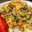 小松菜としらすの和風炒飯