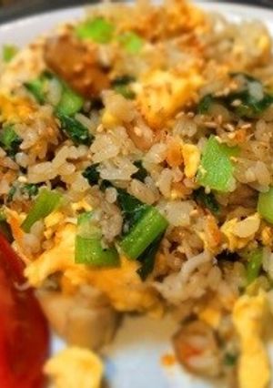 小松菜としらすの和風炒飯-レシピのメイン写真