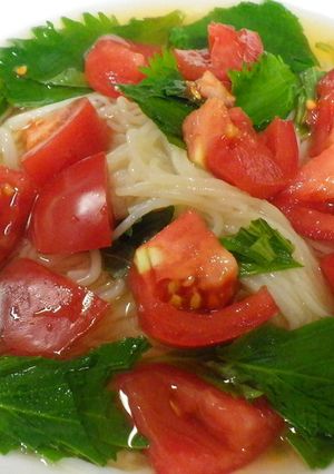 トマトと大葉の爽やか冷麺♪-レシピのメイン写真