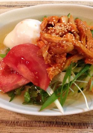たっぷり野菜とコチュジャンチキンの冷麺-レシピのメイン写真