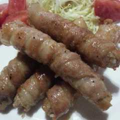รูปของ 巻いて焼くだけ♪えのきの豚肉巻き☆