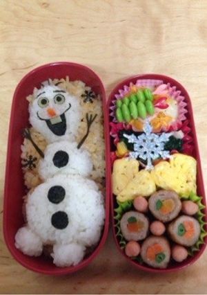 アナと雪の女王『オラフ』キャラ弁-レシピのメイン写真
