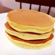 超簡単!もちもち♡桃のホットケーキ