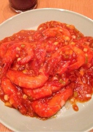 殻ごと食べれる海老で海老チリ-レシピのメイン写真