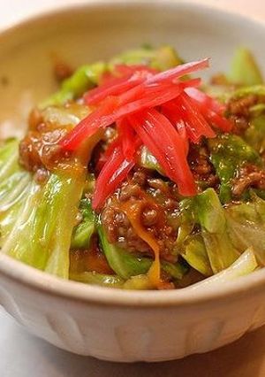 簡単すぎっ！春キャベツの甘辛ひき肉丼-レシピのメイン写真