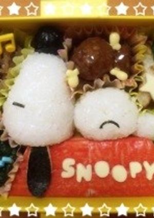 屋根の上スヌーピー①キャラ弁・遠足-レシピのメイン写真