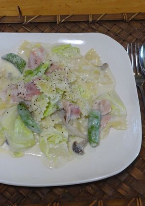 春キャベツのクリームパスタ-レシピのメイン写真