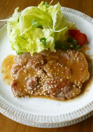 ポークステーキ（にんにく味噌味）♪-レシピのメイン写真
