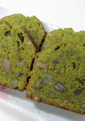 抹茶の小豆パウンドケーキ-レシピのメイン写真