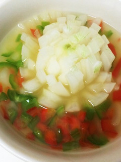 レンジで簡単!花咲くオニオンスープ-レシピのメイン写真