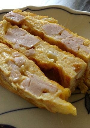 簡単でおいしい 魚肉ソーセージ入り卵焼き-レシピのメイン写真