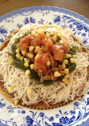 簡単☆元気になるネバネバそーめん-レシピのメイン写真