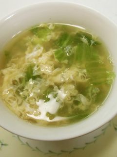 とっても簡単♪レタスと卵のスープ-レシピのメイン写真