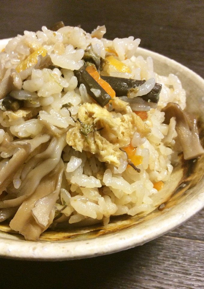 わらびの炊き込み御飯-レシピのメイン写真