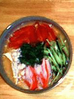 タップリお野菜のピリ辛ゴマ味噌そうめん-レシピのメイン写真