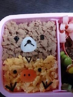 ☆そぼろでリラックマキャラ弁☆-レシピのメイン写真