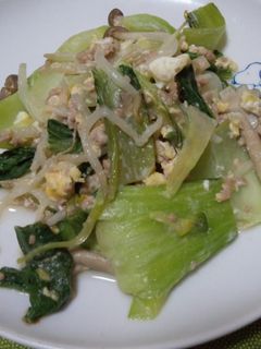 ☆豚挽き肉とチンゲン菜のオイスター炒め☆-レシピのメイン写真