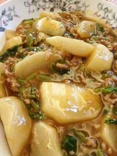 超簡単!葉っぱもまるごと、カブのあんかけ-レシピのメイン写真
