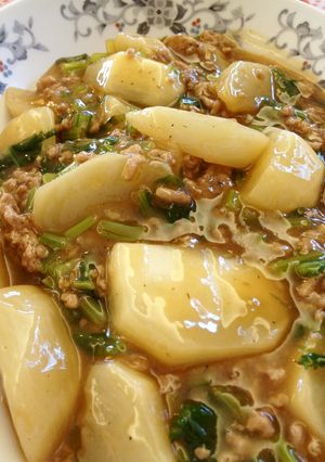 超簡単！葉っぱもまるごと、カブのあんかけ-レシピのメイン写真