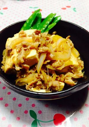 牛バラ肉で！コク旨！みそ味の肉豆腐♪-レシピのメイン写真