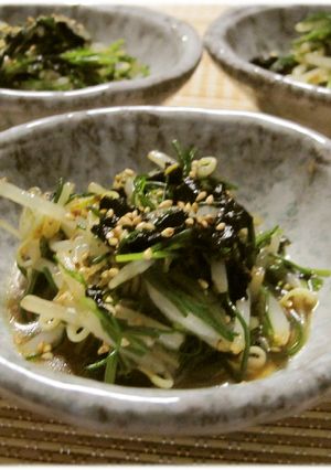 おかひじきともやしの酢の物-レシピのメイン写真