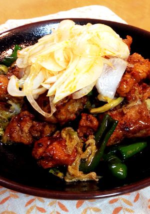 ピリ辛揚げ鶏のあんかけ炒め-レシピのメイン写真