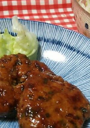 しそ香る♪豚の照り焼きハンバーグ♪-レシピのメイン写真