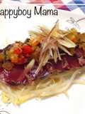 野菜ぽんジュレで和風カツオのカルパッチョ