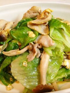 レタスと豚肉の卵炒め-レシピのメイン写真