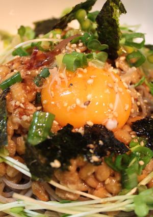 卵黄が決め手の納豆そば☆簡単美味☆-レシピのメイン写真
