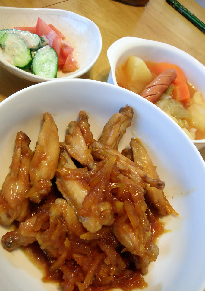 簡単★鶏手羽中の甘夏マーマレード煮★-レシピのメイン写真