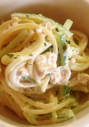 ツルツル☆時短シーチキンのサラダパスタ-レシピのメイン写真