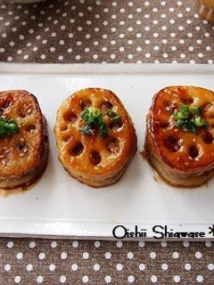 *中華風!れんこんの挟み照り焼き*-レシピのメイン写真