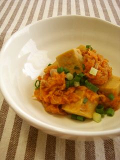 高野豆腐のおろしニンジン煮-レシピのメイン写真