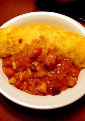 オムライス☆鶏のトマト煮ソース-レシピのメイン写真