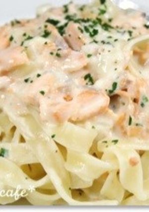 サーモンクリームパスタ-レシピのメイン写真